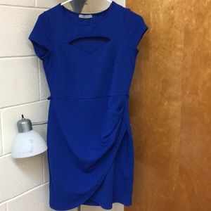 Blue petite cock tail dress